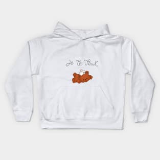 bear with ice cream Kids Hoodie